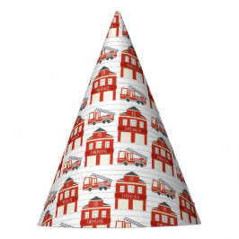 警報を鳴らす消防車誕生日 パーティーハット