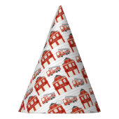 警報を鳴らす消防車誕生日 パーティーハット (左)