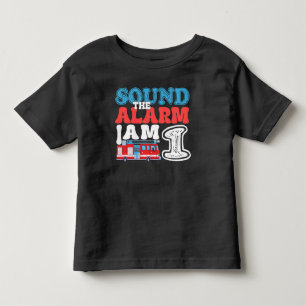 警報を鳴らせ!消防士の1歳誕生日 トドラーTシャツ