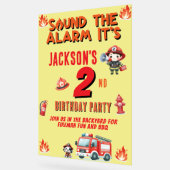 警報を鳴らせ!消防士 誕生日パーティー(年齢不問) アクリルサイン (傾斜)