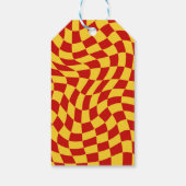 警報トラックの市松模様に誕生日を鳴らす ギフトタグ (裏面)