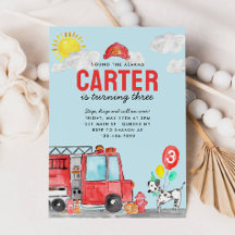 警報トラック消防士の誕生日