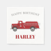 警報トラック誕生日パーティーを任意の年齢で鳴らす スタンダードカクテルナプキン (正面)