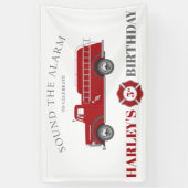 警報トラック誕生日パーティーを任意の年齢で鳴らす 横断幕 (縦)