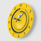 警報(コルチソル)の時計(読書の記述) ラージ壁時計 (傾斜)