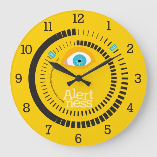 警報(コルチソル)の時計(読書の記述) ラージ壁時計 (正面)