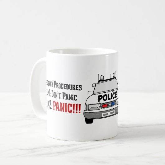 警官があなたの緊急事態にいかに答えるか コーヒーマグカップ (正面左)