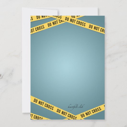 警官がテープを渡らない招待状 招待状 (裏面)