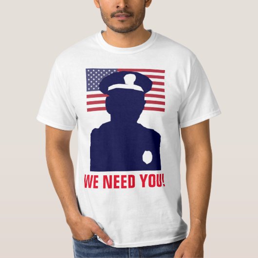 警官が必要だ Tシャツ (正面)
