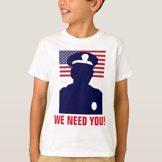 警官が必要だ Tシャツ (正面)