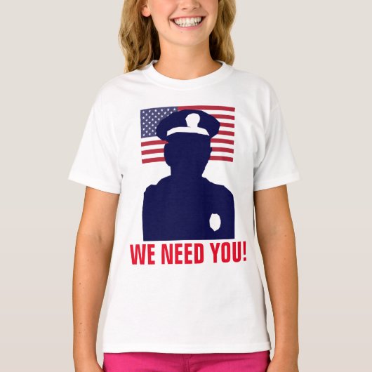 警官が必要だ Tシャツ (正面)