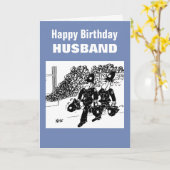 警官が警察署で火災に対処 カード (黄色い花)