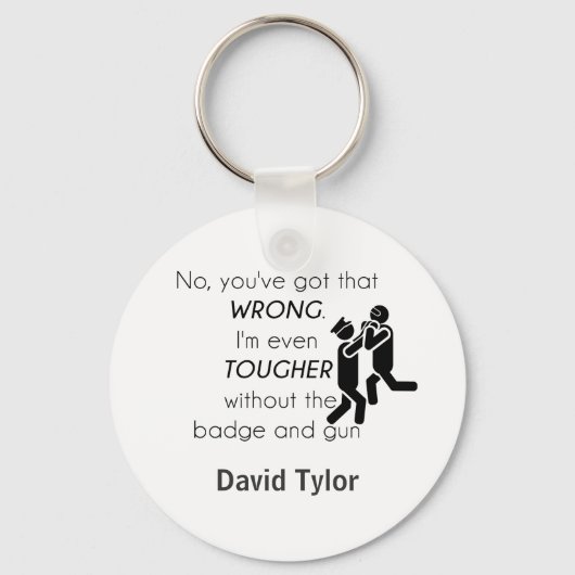 警官が贈り物をジョークにする キーホルダー (正面)