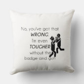 警官が贈り物をジョークにする クッション (裏面)