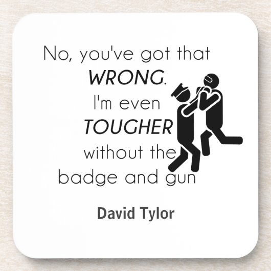 警官が贈り物をジョークにする コースター (正面)