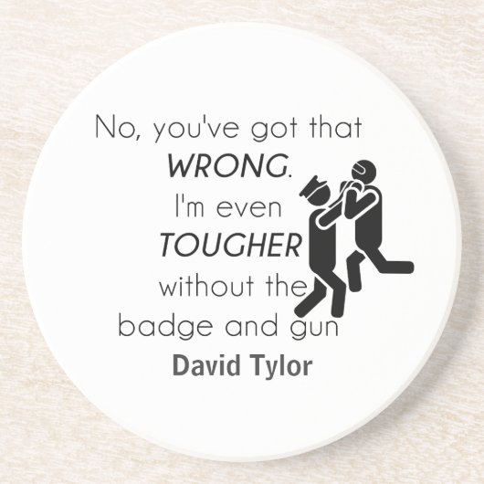 警官が贈り物をジョークにする コースター (正面)