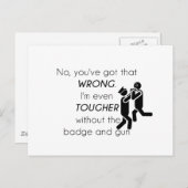 警官が贈り物をジョークにする ポストカード (正面/裏面)