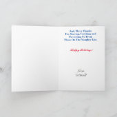 警官とサンタリいけなストのクリスマスカード シーズンカード (内部)