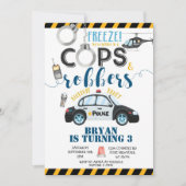 警官と強盗の誕生日パーティーの招待 招待状 (正面)
