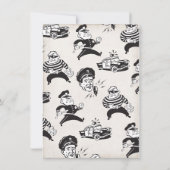 警官と強盗の誕生日パーティーの招待 招待状 (裏面)