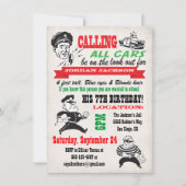 警官と強盗の誕生日パーティーの招待 招待状 (正面)