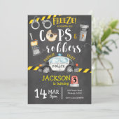 警官と強盗の誕生日パーティーの招待 招待状 (スタンド正面)