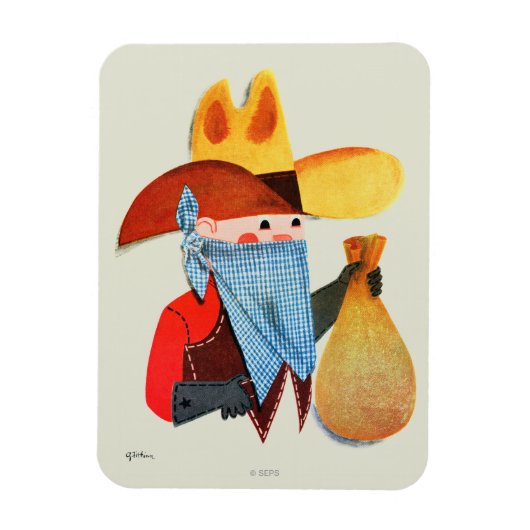 警官と強盗 マグネット (縦)