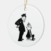 警官と泥棒 セラミックオーナメント (左)