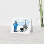 警官と黒猫 カード (正面)