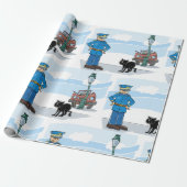 警官と黒猫 ラッピングペーパー (アンロールド)