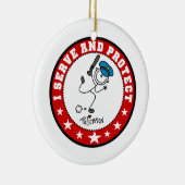 警官に役立ち、保護して下さい セラミックオーナメント (右)