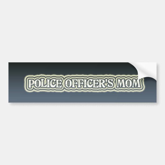 警官のお母さん バンパーステッカー (正面)