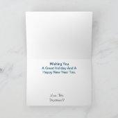 警官のキャップ・クリスマスカーカスタマイズド カード (内部)