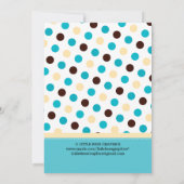 警官のソックス猿のベビーシャワーの招待状 招待状 (裏面)