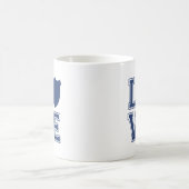 警官のバッジ- L O V E コーヒーマグカップ (中央)