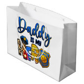 警官のパパのヒーロー ラージペーパーバッグ (裏面アングル)