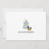 警官の乳母車のシャワーの招待状 招待状 (裏面)