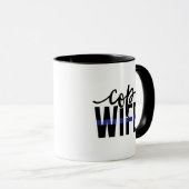 警官の妻の細い青い線が私たちの警察をサポート マグカップ (正面右)