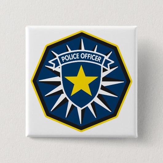 警官の星 缶バッジ (正面)