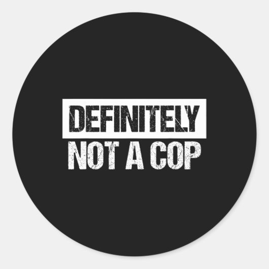 警官の服装ではない ラウンドシール (正面)