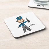 警官の棒の姿 コースター (左側)