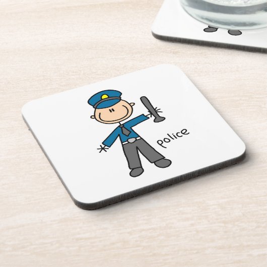 警官の棒の姿 コースター (左側)