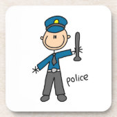 警官の棒の姿 コースター (正面)