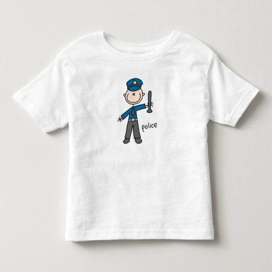 警官の棒の姿 トドラーTシャツ (正面)
