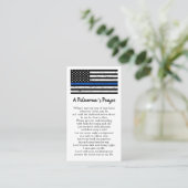 警官の祈りの言葉の薄い青い線の警察官 名刺 (スタンド正面)