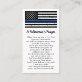 警官の祈りの言葉の薄い青い線の警察官 名刺 (正面)