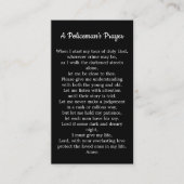 警官の祈りの言葉警察官シンブルーライン 名刺 (正面)