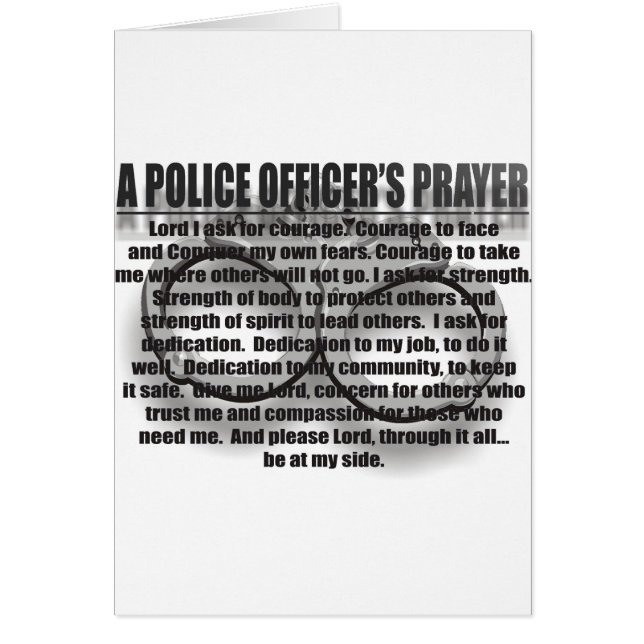 警官の祈りの言葉 (正面)