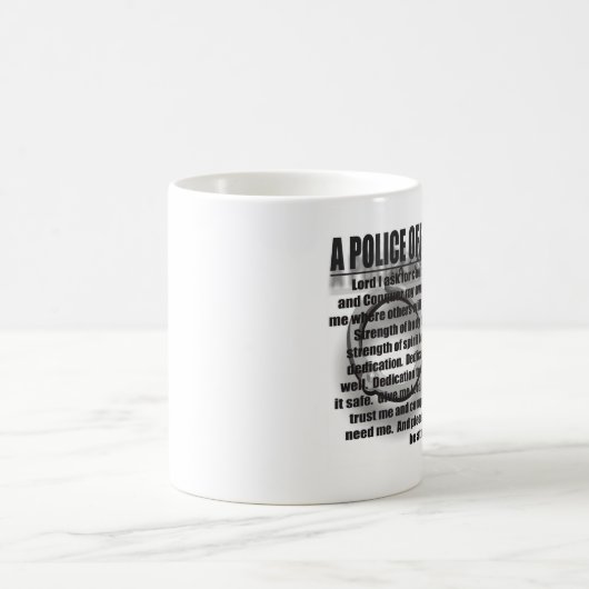 警官の祈りの言葉 コーヒーマグカップ (中央)