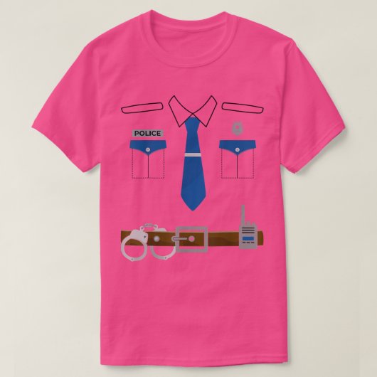 警官の衣裳誕生日警察官服 Tシャツ (デザイン正面)